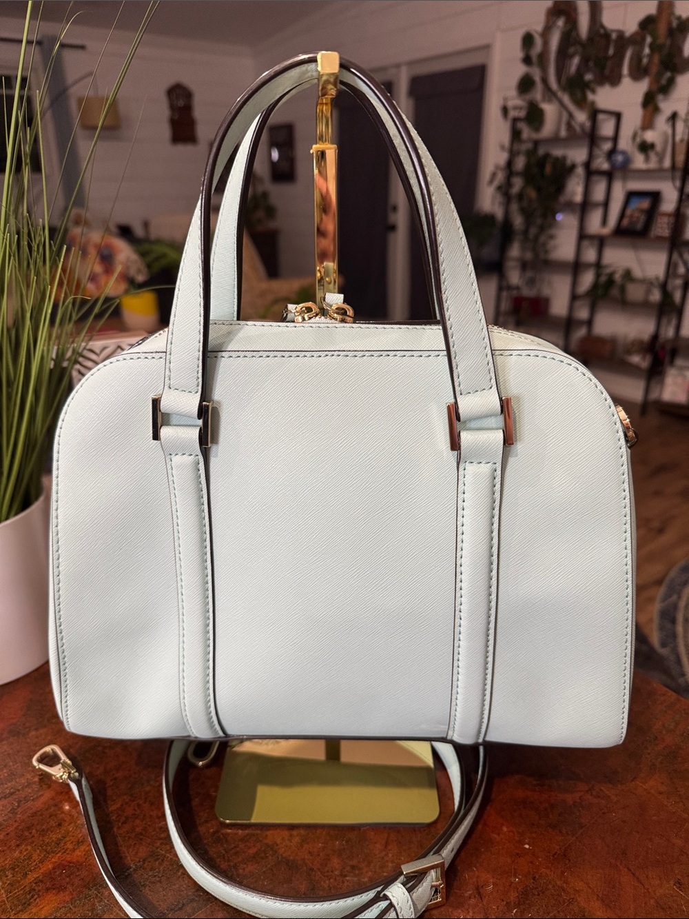Kate Spade Newbury Lane Small Felix Satchel in Robin's Egg Blue - Picture 5 of 16